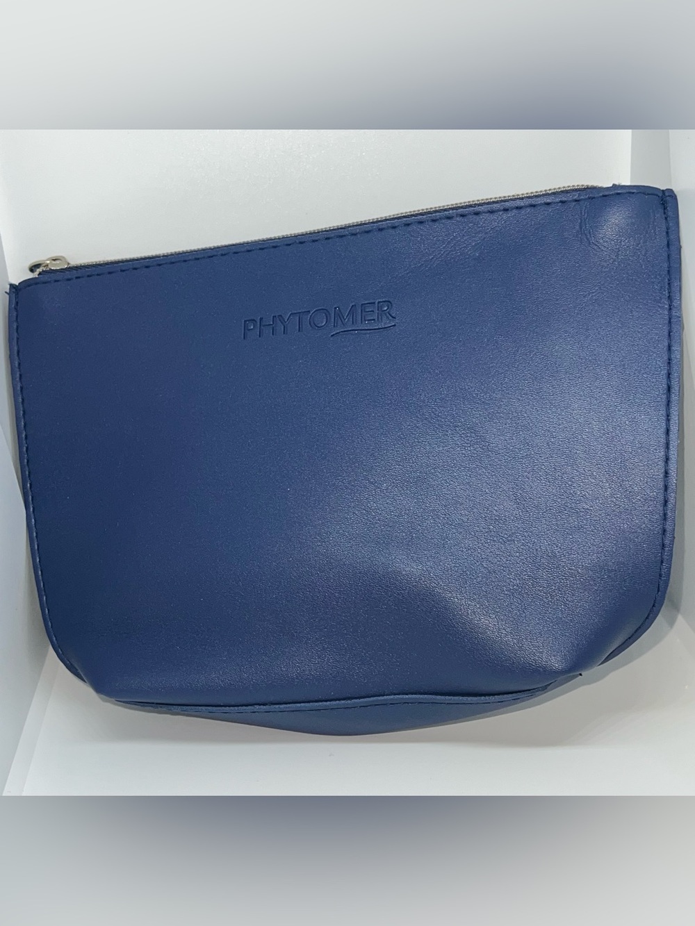 Phytomer Blue Cosmetic Makeup Bag Zip Pouch Travel Toiletry Case